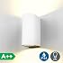 Ledvion - Applique murale LED anthracite et ronde, spot GU10, IP54, lumière haut/bas, lampe extérieure, éclairage de jardin, éclairage de façade
