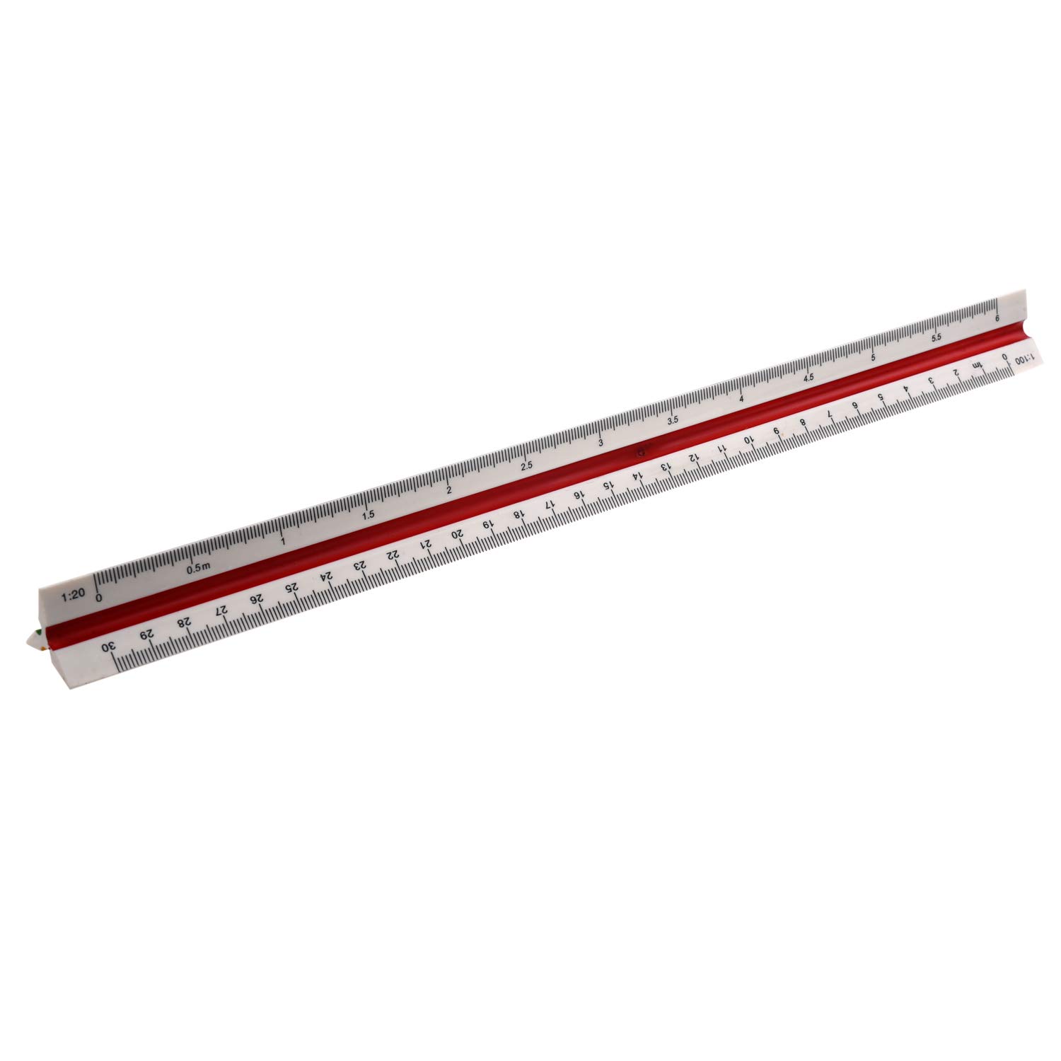 POWERTOOL Scale Ruler, Triangular Scale Ruler 1:20, 1:25, 1:50, 1:75, 1:100, 1:125 Standard 12 Inch for Architects, Students, Draftsman and Engineers(Multicolor - Plastic)