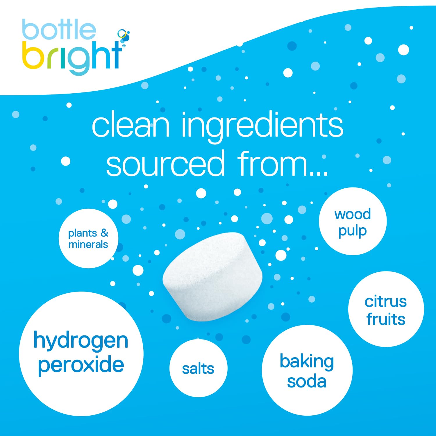 BOTTLE BRIGHT Clean Stainless Steel, Thermos, Tumbler, Insulated and Reusable Water Bottles – Cleaning Tablets are Easy and Safe to Use