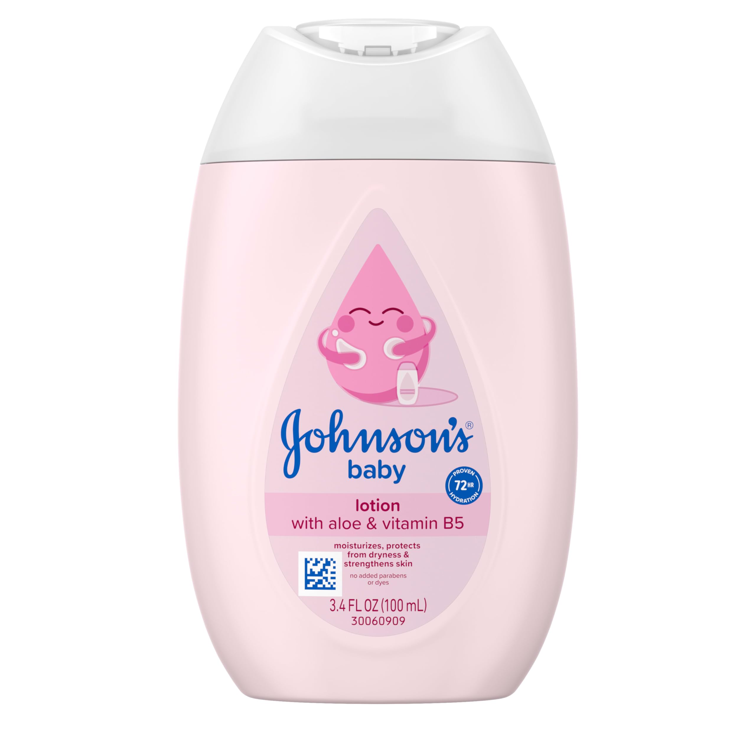 Photo 1 of Johnson's Baby Lotion with Coconut Oil, Aloe Vera & Vitamin B5, 72 HR Hydration, Skin Moisturizer, Hypoallergenic, Safe for Newborn, Protects From Dryness & Strengthens Skin, 3.4 fl. oz