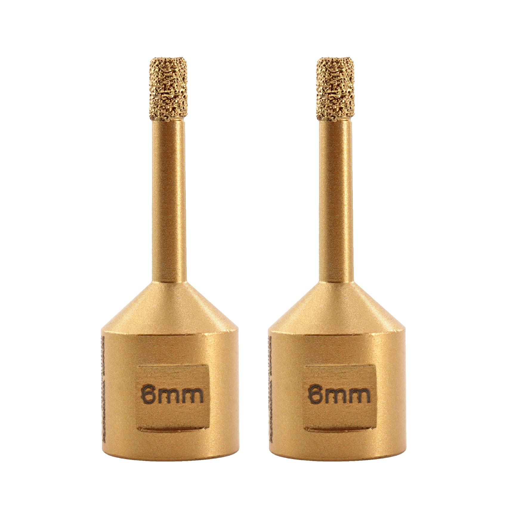 SHDIATOOL Diamond Core Drill Bit,Hole Saw Diameter 6mm M14 Thread Vacuum Brazed for Ceramic Porcelain Tile Granite Marble Masonry Brick，2pcs