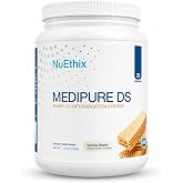NuEthix Formulations Medipure DS with Pea Protein Powder 19g, Phase 1 &amp; 2 Detoxification System, Supports the Body&rsquo;s Natural Detoxification Process, Vanilla Wafer (Non-Caffeinated), 20 Servings