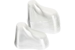 MOBUTOFU 20Pcs Clear Plastic Baby Feet Display Showcase Toddler Booties Socks Shoes Trees Supports Shaper Stand Holder Showca