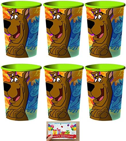 Scooby Doo Plastic Reusable 16 Ounce Cups Pack of 6