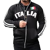 Fashion Hyped Italians Italia Track Jacket - Mens Black Italian Soccer Jacket