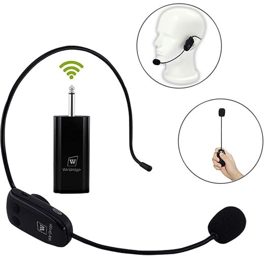 WinBridge UHF Wireless Microphone Headset Rechargeable Amazon.in