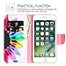 JanCalm Compatible with iPhone 8 Plus Case/iPhone 7 Plus Wallet Case, [Wrist Strap][Kickstand][Card/Cash Slots] PU Leather Flip Cover