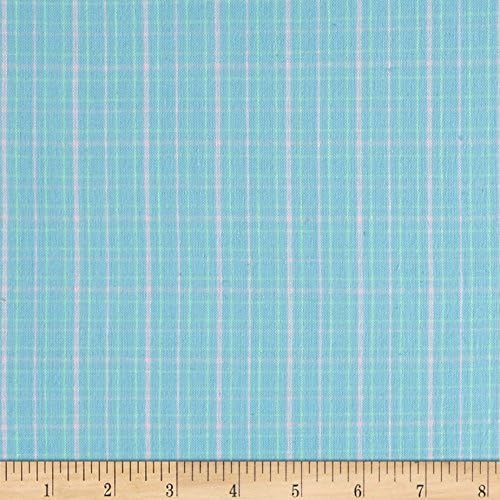 Flannel Plaids &amp; Stripes Baby Blue Fabric