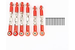 RCAWD Bolded Turnbuckles Link Tie Rod 6pcs for Arrma Big Rock V3 Typhon 3S Typhon Mega 550 Upgrade Parts