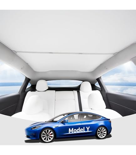 Tesla Model Y Sunshade Roof 2020-2024 - Heat Insulation Glass Roof Cover, No Sag, UV Protection