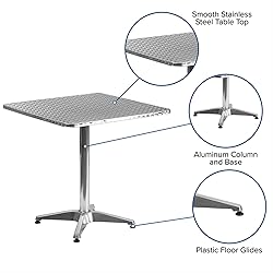Flash Furniture Mellie 27.5'' Square Aluminum