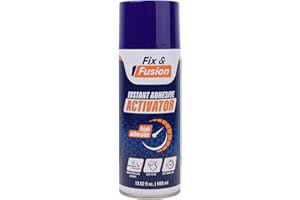 FIX & FUSION Activator Spray (13.5 Fl Oz), Instant Cure Accelerator for Cyanoacrylate (CA) Super Glue for Wood, Plastic, Rubber, Granite, and DIY & Professional, Accelerates Bonding Strength, (1 Pack)