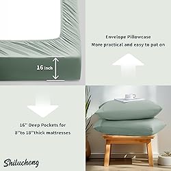 Shilucheng Tencel Sheets 4 Piece, 100% Eucalyptus
