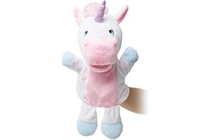 HollyHOME Unicorn Plush Hand Puppet Magical Friends Funny Storytime Gifts for Kids and Adult 14 Inches Pink