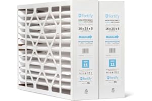 Fortify 16x25x5 MERV 11 Replacement for Lennox X6670, HCF16-11 HVAC Furnace Filter. (2-Pack) Actual Size: 15.75 x 24.75 x 4.38
