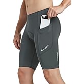 baleaf Men's Padded Bike Shorts Cycling Road Biking Riding Bicycle Cycle Wear Pockets UPF 50+ MTB Accessories Tights