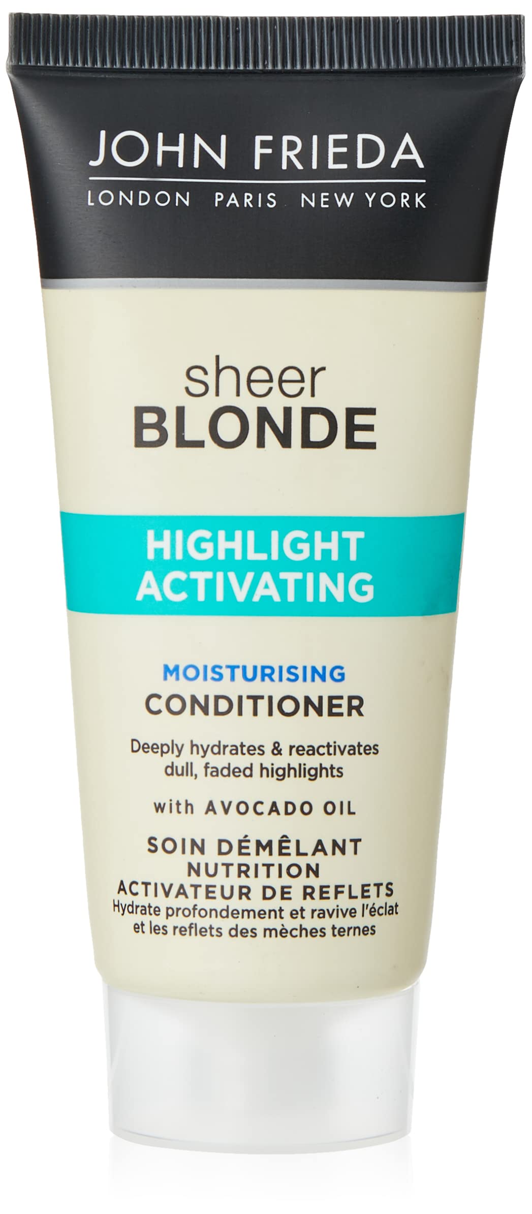 John Frieda, Sheer Blonde Highlight Activating Moisturising Mini Conditioner, 50ml, Packaging may vary
