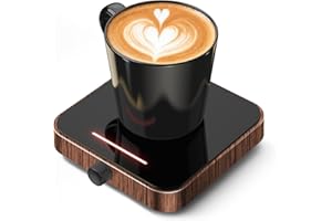 Maestri House Mug Warmer, Electric Coffee Cup Warmer for Desk with 3-Temp Settings,Auto Shut Off, Constant Temperature Heating for Beverage, Milk, Tea and Hot Chocolate at Home & Office (Wood Grain)