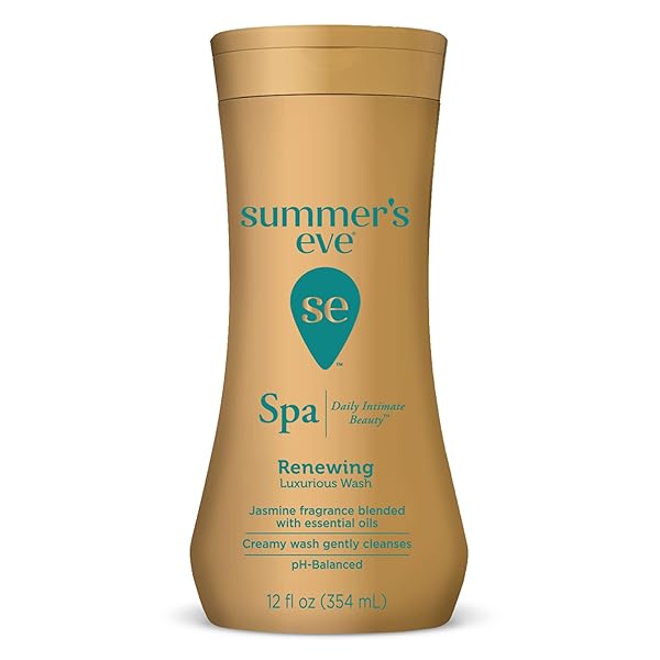 SUMMER’S EVE SPA DAILY INTIMATE WASH, RENEWING CLEANSING ALL OVER FEMININE BODY WASH, JASMINE SCENTED PH-BALANCED FEMININE WASH, 12OZ BOTTLE