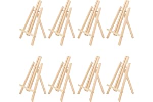 Kinlink 11.8 Inch Tall Wood Easels for Display Set of 8, Display Easel Tabletop, Painting Easel Stand for Artist Student