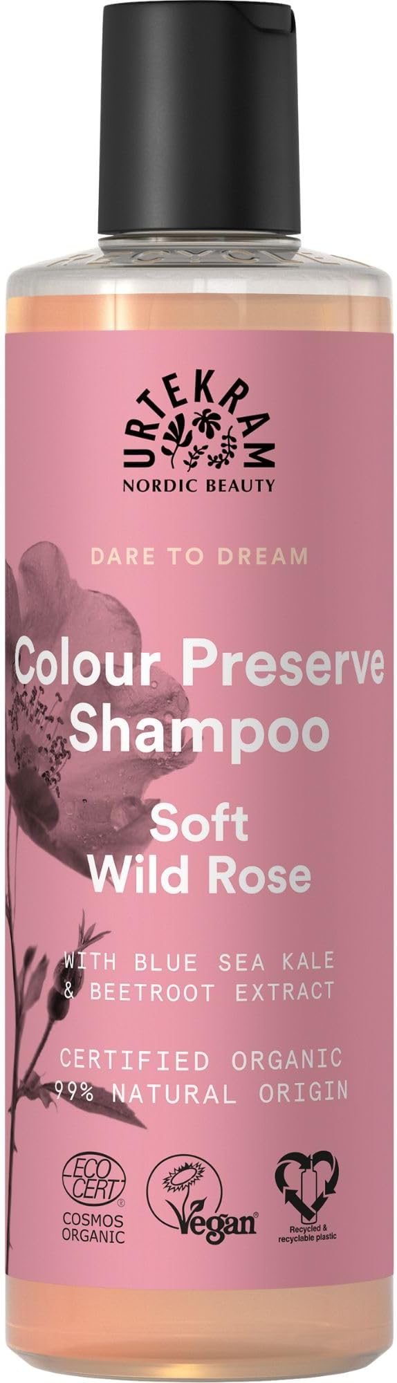 Urtekram Colour Preserve Shampoo Wild Rose 250 ml Vegan Organic Natural