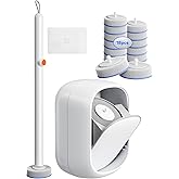 LFBEAR Disposable Toilet Cleaning System - Toilet Wand Kit with 18 High-Performance Refills, Wall Mounted Brush and Holder for Deep Cleaning Bathroom (Brush + 18 Refills)