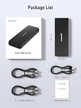 Lemorele 4K 30Hz HDMI KVM Switch 2 PC 1 Monitor 4 USB 3.0 PS5 Xbox view 8
