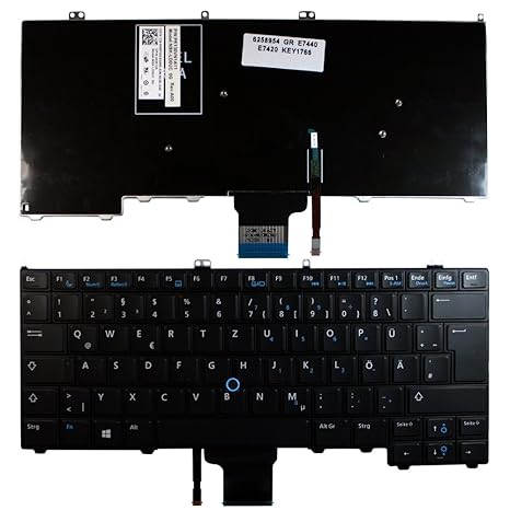 Keyboards4Laptops Dell 0NM7G5, Dell Latitude E7240, Dell Latitude E7420, Dell Latitude E7440, Dell NSK-LD0UC Mit Zeiger Schwa