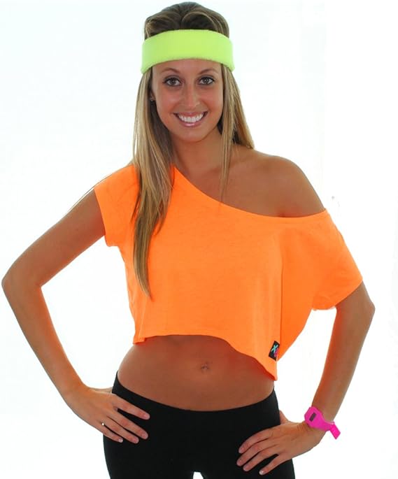 80s fashion crop tops