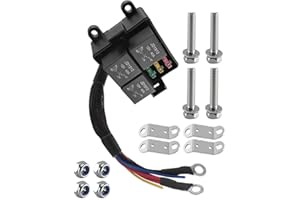 12V 3-Way Pre-Wired Waterproof Fuse Relay Box Fit for Automotive Truck Boat, 3x4 Pin 40A Relay, 3 ATC/ATO Blade Fuse