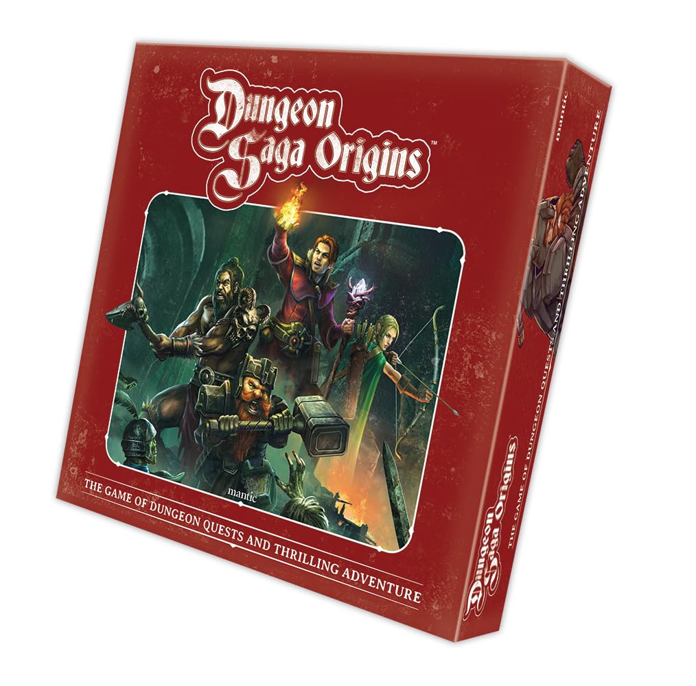mantic Games | Dungeon Saga Origins Core Game | Complete Fantasy Dungeon Crawler Board Game | Cooperative Adventure with Miniatures