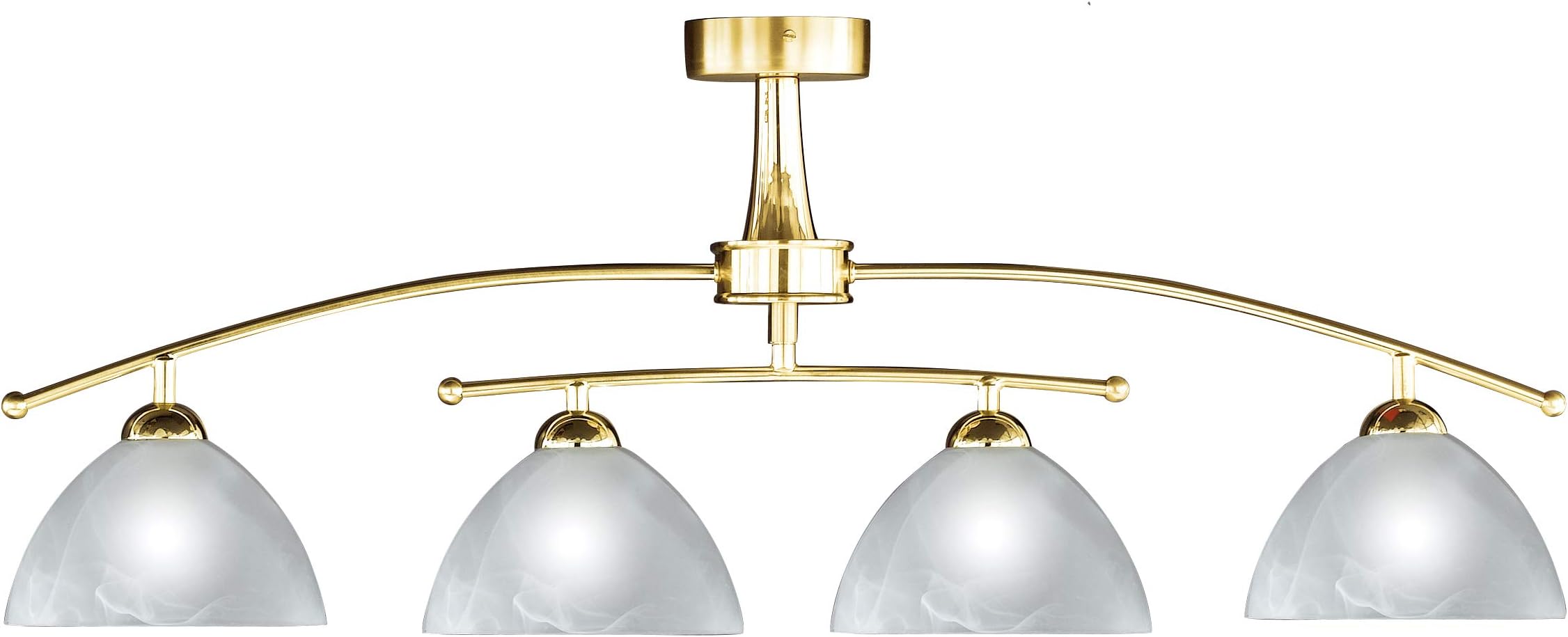 Prestige Ceiling Pendant Light with Polished Brass Frame