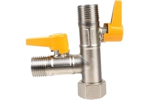Generic RV 3 Way by Pass Valve 1/2" NPT RV Pump Converter Easy Installation Directly Replace Brass Shower Diverter Valve for 