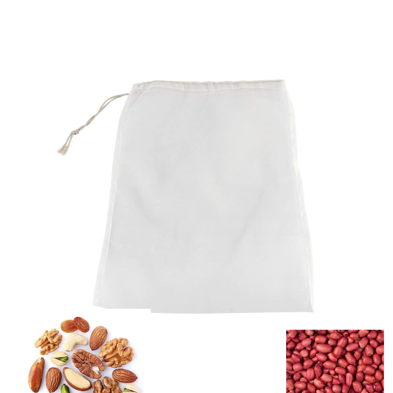 Nut Milk Bag Reusable 5 Packs 100 Micron Mesh Cheese Cloths for Straining Cooking 28x45cm /11x17.7in