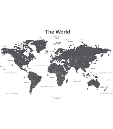 Autocollants Muraux 3D Carte Du Monde En Acrylique Miroir - Pour Décoration Chambre, Salon - Neuf