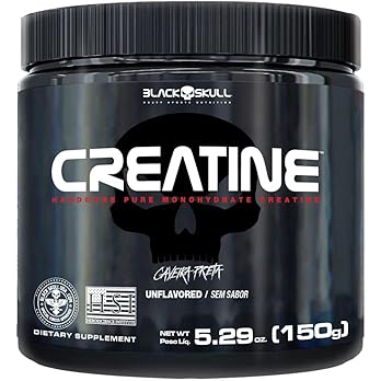 Creatina Monohidratada Black Skull 150g - Sem Sabor - Suplemento para Força, Performance e Hipertrofia Muscular - imagem 2