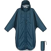 ANYOO Waterproof Rain Poncho for adults Lightweight Reusable Hiking Hooded Coat Jacket for Outdoor Activities