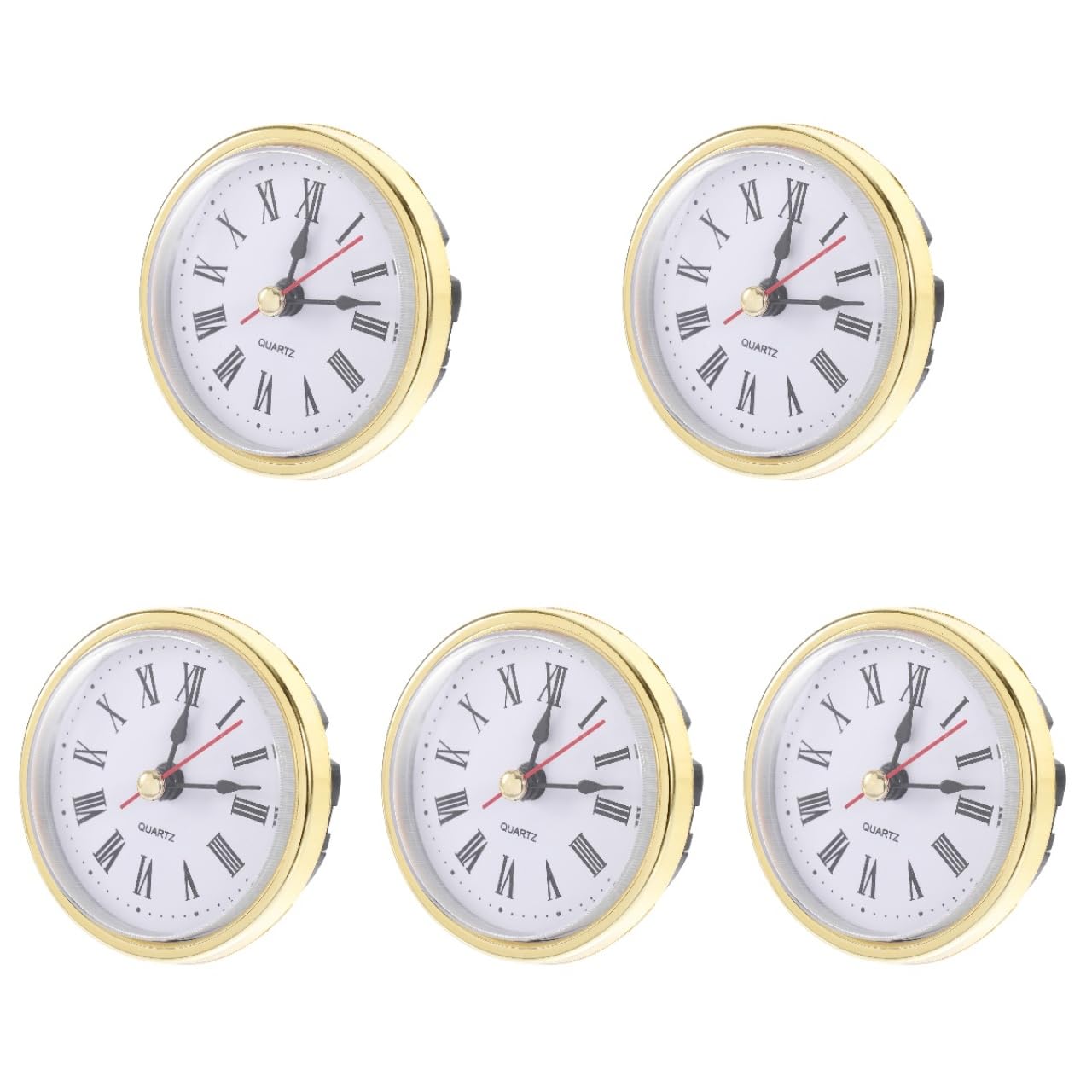 Artibetter Diy Clock Insert with Movement Round Vintage Clock Head with Roman Numerals Compact Inlaid Face for Crafting and Home Decor Precise Timekeeping