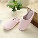 HOMOSEAL Women's Slippers Washable Closed Toe Ultra Lightweight Cotton Indoor Slipper, M, Pink