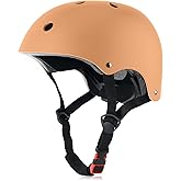 OUWOR Skateboard Bike Helmet, Lightweight Adjustable, Multi-Sport for Bicycle Skate Scooter, 3 Sizes for Adult Youth & Kids