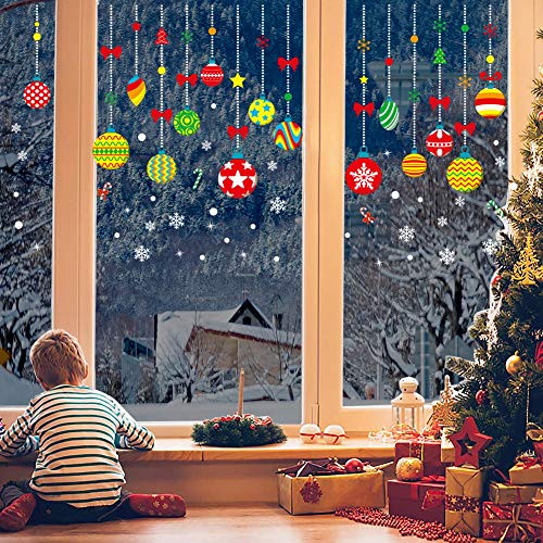image for hatisan Christmas Window Stickers, Christmas Window Decals Wall Sticke