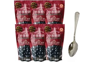 Tapioca Pearl -Black Sugar Flavor 8.8oz Comes with 1 Eelicious spoon (Black Sugar, 6pack)