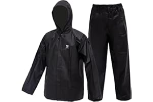 RAINRIDER Ultra-Lite Rain Suit for Men Women Durable Protective Rainwear Waterproof Rain Coat Rain Gear for Farming, Hiking