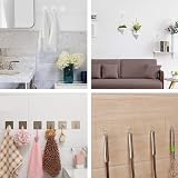 Sinye 6pk Anti-Skid Adhesive Wall Hooks Heavy Duty No Trace Nail Free Reusable view 6