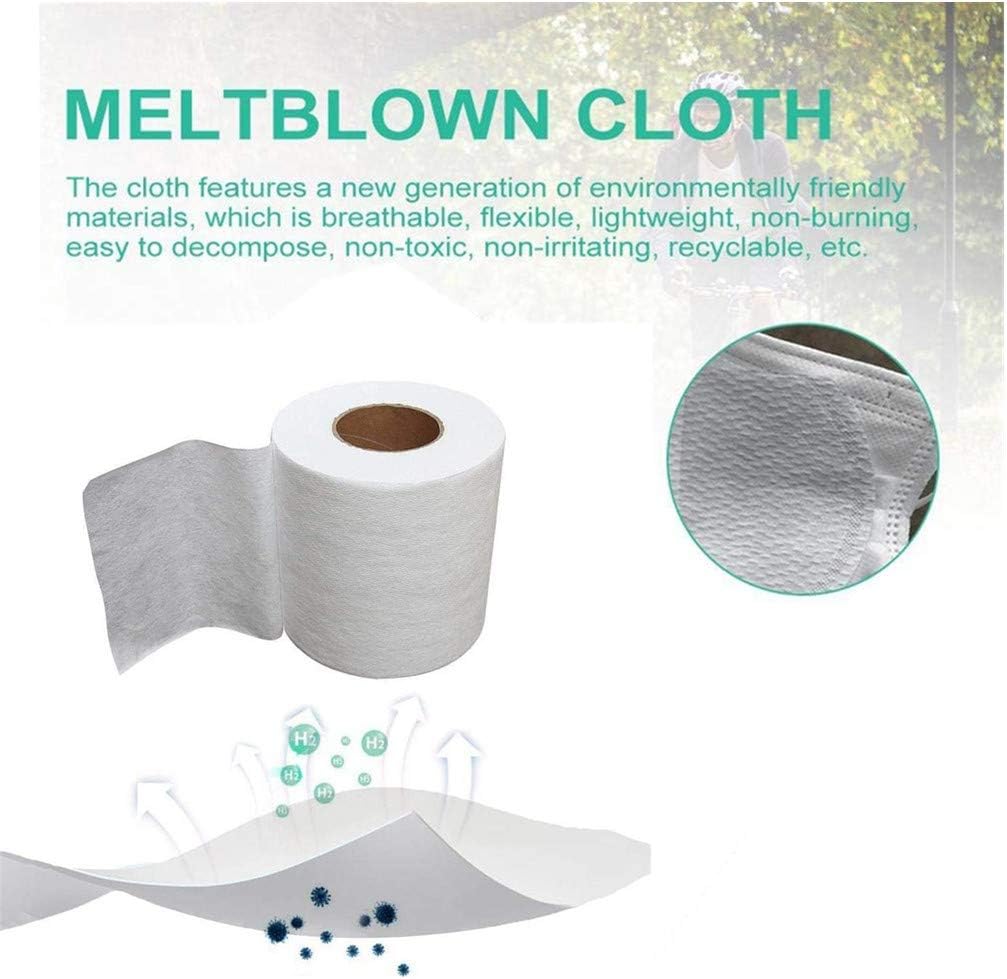 ErYao Meltblown Nonwoven Fabric Filter Cloth, Micron Melt Blown Polypropylene Original Cloth Material Filter Fabric Cloth for DIY Gasket, Anti-dust, Anti-Saliva