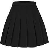 JCOPGWI Women's Pleated Mini Skirt A-Line High Waist School Uniform Cheerleader Skirt