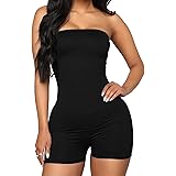 black tube top jumpsuit