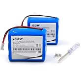 elxjar (2-Pack) 11.1V 5200mAh Battery Pack with 2-Pin MTA-100 Connector | 100W RAMP/Rib bare leads with 2-pin female connector and loose male connector for compatible custom electronics and projects.