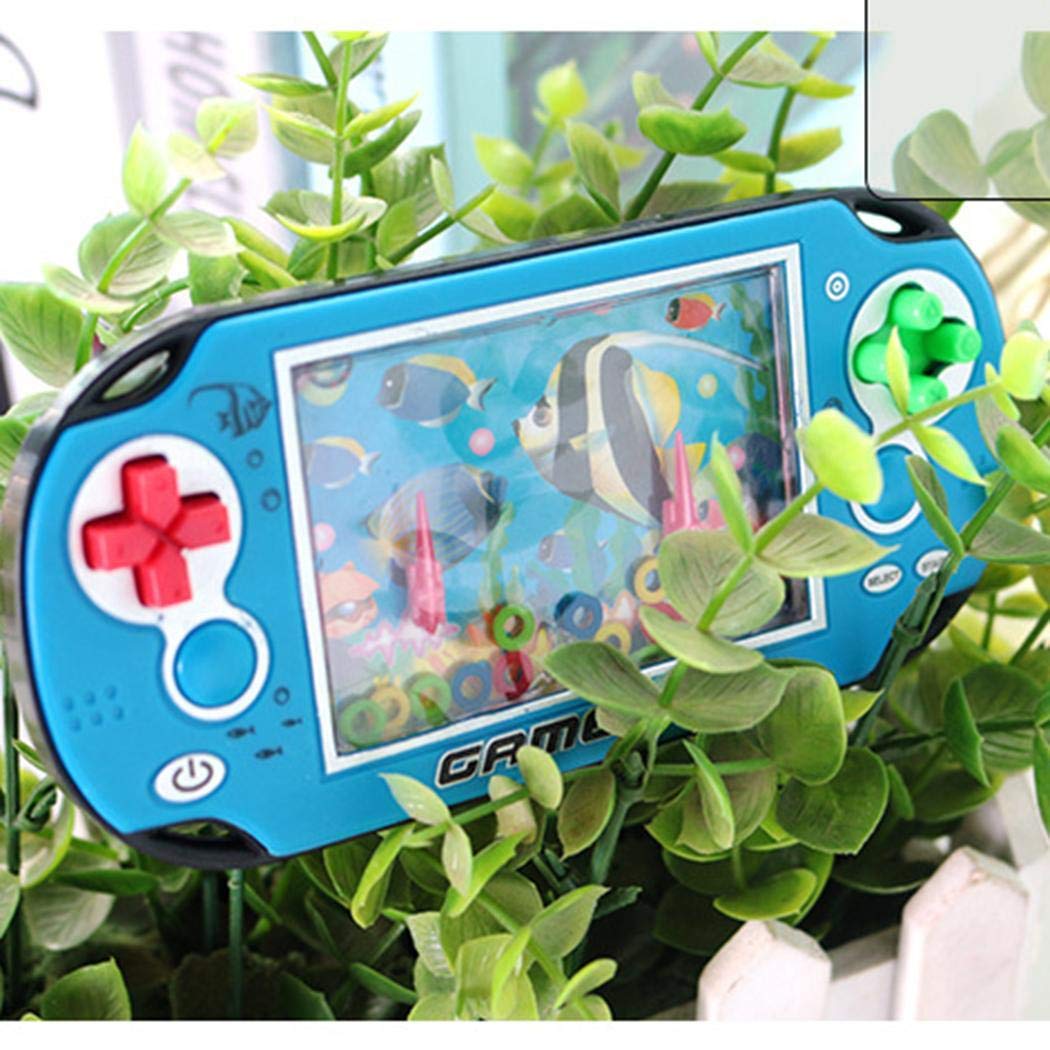 Fanala 1PCS Handheld Fish Water Ring Toss Squeeze Game Machine Educational Toy Handheld Games