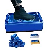 Automatic Shoe Cover Dispenser Shoe Cover Machine for Indoors Reusable,Booties Portable Dispenser 100pcs Plastic Shoe Covers,